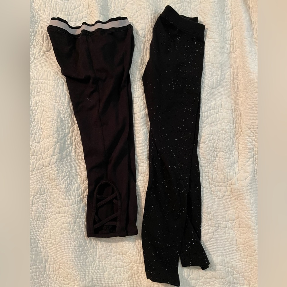 2 pair girls leggings size 6/6x